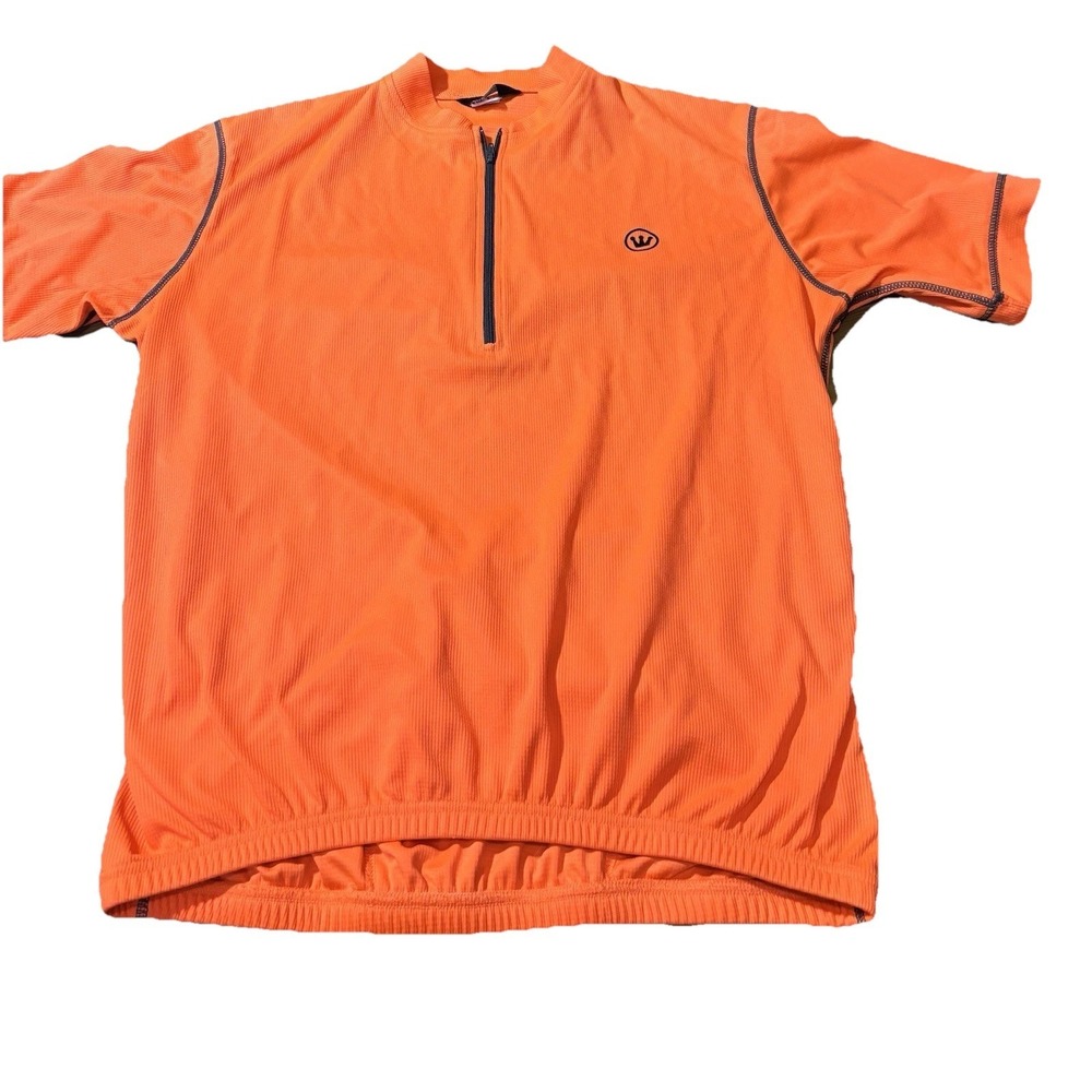 Canari Cycling Jersey Shirt Mens Medium Zip Short Sleeve 3 Back Pockets